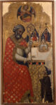 Vitale da Bologna San Pietro benedicente un donatore con veste da pellegrino 1345 50 ca. tempera su tavola trasportata su tela 119 x 60 cm Collezioni Comunali dArte Bologna Giorgio Morandi. Un ospite illustre al MAMbo di Bologna