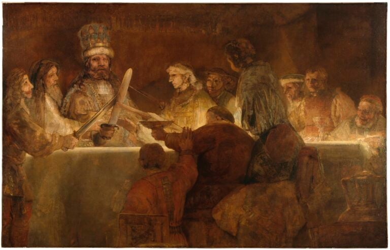 Rembrandt van Rijn, La Cospirazione dei Batavi, c. 1661-1662 - The Royal Academy of Fine Arts, Sweden