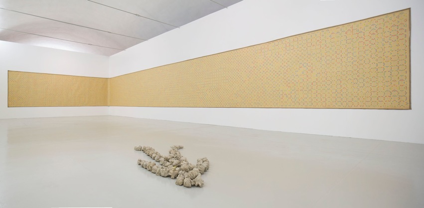 Alighiero Boetti – Tra sé e sé, abbracciare il mondo - veduta mostra della mostra presso la Galleria Christian Stein, Milano 2015