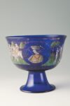 Coppa Barovier - vetro soffiato blu dipinto in smalti policromi e oro – Venezia - 1460-1470 ca. - Museo del Vetro, Murano