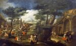 Enrico Albricci, Festa campestre con grottesche - Frascione Arte