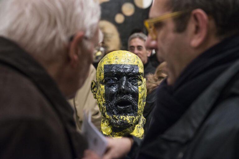 Gianni Dessì - Dentro e Fuori - veduta dell'inaugurazione presso la Fondazione Pastificio Cerere, Roma 2015