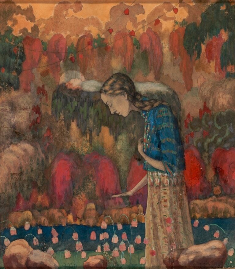 Ivan Kljun, Ritratto della moglie dell’artista, 1910 - Museo Statale d’Arte contemporanea di Salonicco – Collezione Costakis - ©State Museum of Contemporary Art – Costakis Collection, Thessaloniki