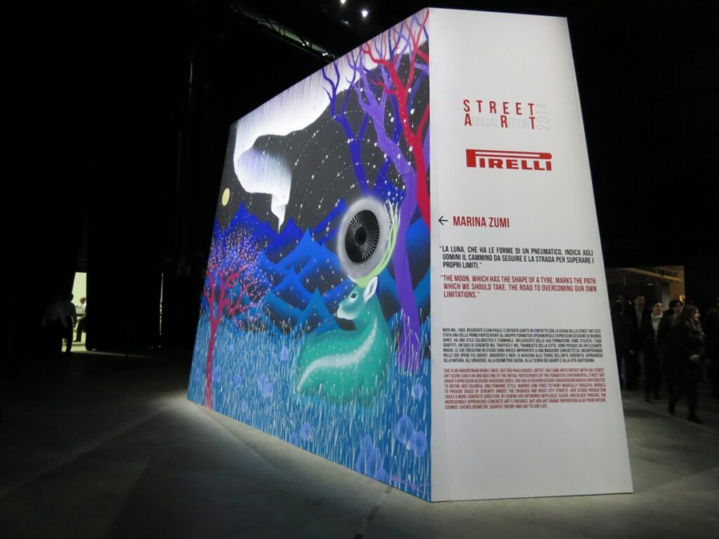 Street art all’Hangar Bicocca. Ecco le immagini della grande installazione opera della brasiliana Marina Zumi, del tedesco Dome e del russo Alexey Luka