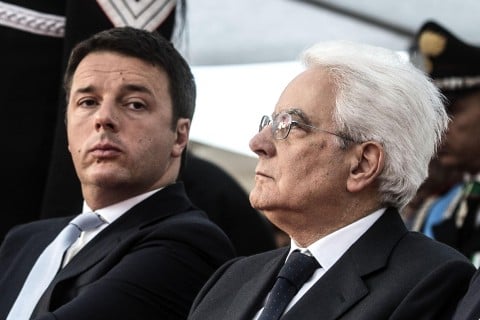 Matteo Renzi e Sergio Mattarella