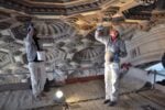 Restauro arco di ingresso 3 Galleria Vittorio Emanuele: punto sul cantiere più seguito di Milano. Al restauro su ponteggio mobile si aggiunge ora la passeggiata sui tetti, concessa al Seven Stars Galleria