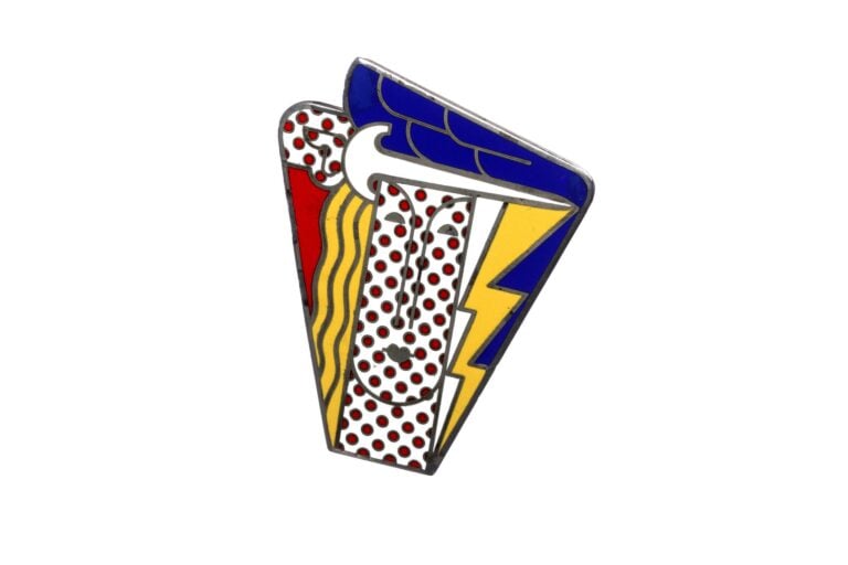 Roy Lichtenstein, Modern head, 1968. Brooch, enamel on metal, Edition multiples