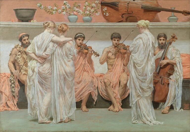 Albert Moore, Quartetto. Omaggio del pittore all’arte della musica, 1868, olio su tela. Collezione Pérez Simón, Messico © Studio Sébert Photographes