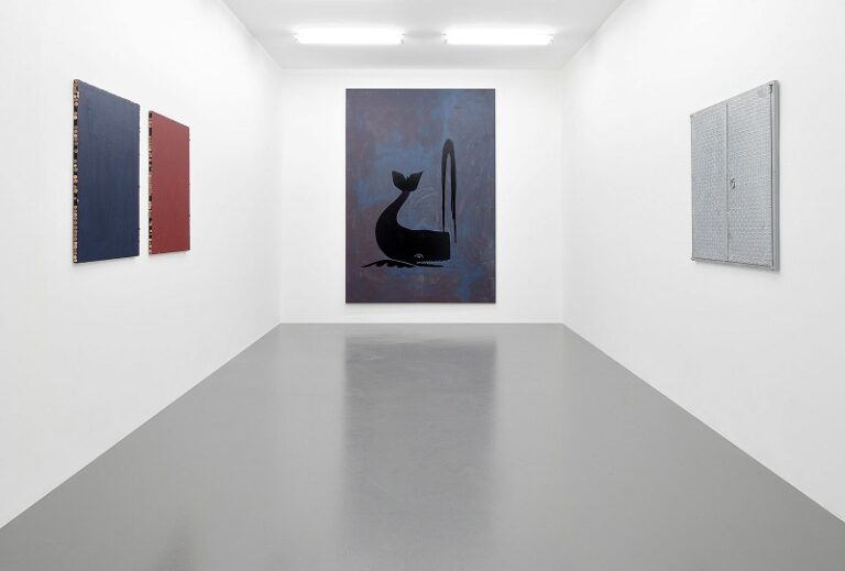 Claire Fontaine, Untitled (Begging painting), Black Whale e Untitled (Trap) - courtesy of the artist and T293, Napoli-Roma - photo Roberto Apa