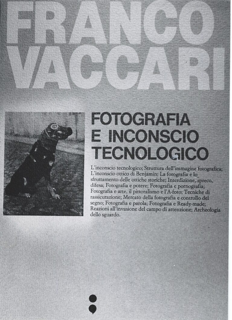 Franco Vaccari, Fotografia e inconscio tecnologico, Edizione Punto e virgola, 1979