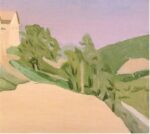 Giorgio Morandi, Paesaggio 1942, olio su tela, cm 49 x 54, Zanichelli Editore Spa in deposito al Museo Morandi | Istituzione Bologna Musei