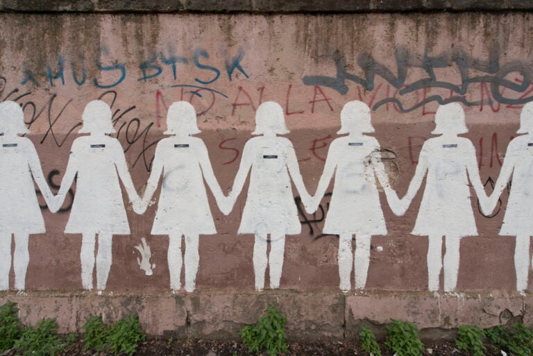 Il murales contro il femminicidio dopo il restauro foto Giorgio Benni 2015 Street art come bene comune. Tutela, legalità e restauro