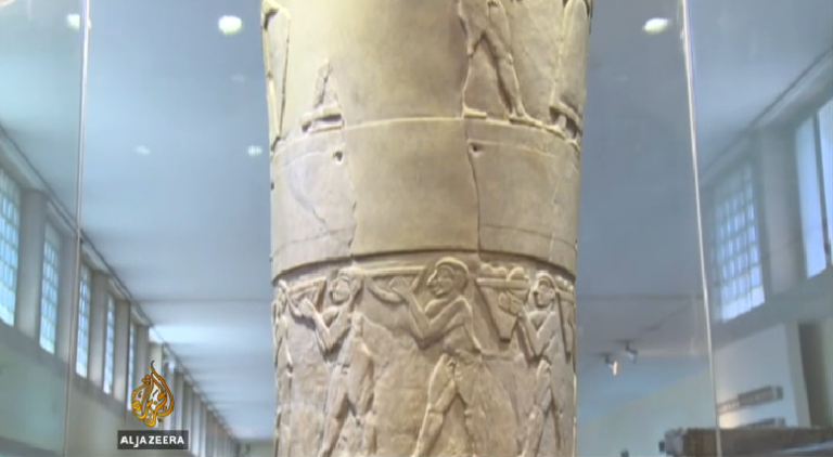 La riapertura del Museo nazionale iracheno di Baghdad still da video Aljazeera 11 Non solo Stato Islamico. Immagini della riapertura a Baghdad del Museo nazionale iracheno: una delle più grandi collezioni archeologiche del mondo
