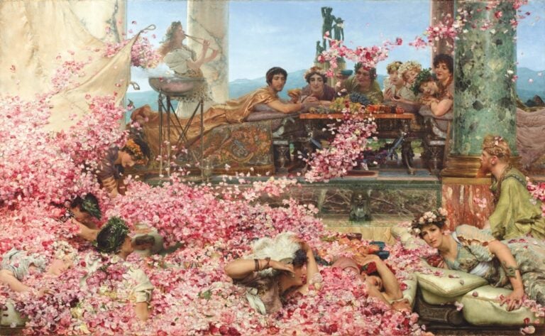 Lawrence Alma-Tadema, Le rose di Eliogabalo, 1888, olio su tela. Collezione Pérez Simón, Messico © Studio Sébert Photographes