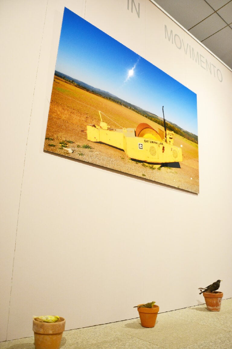 Maurizio Godot Villani – Da fuori - veduta della mostra presso la Pinacoteca Ottone, Vigevano 2015