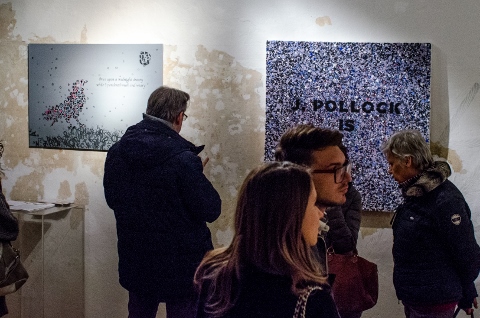 Opiemme – Vortex - veduta della mostra presso la Galleria Portanova12, Bologna 2015 - photo Mario Covotta
