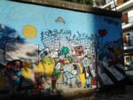 Andrea Cardia Il muro era vuoto Roma 2015 Andrea Cardia presenta il suo murale al Pigneto. Metri e metri di colore, per omaggiare la storia recente d’Italia, di Roma e del quartiere