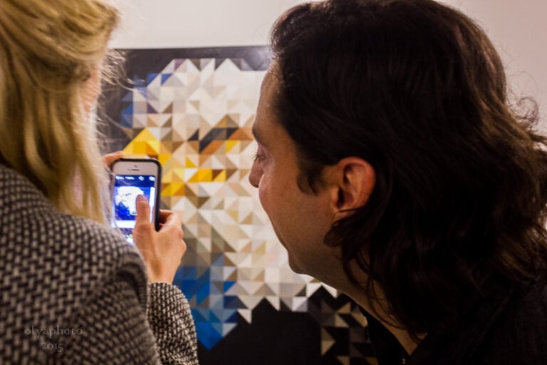 Jamie Martinez e Monique Mantell all'opening presso la Galerie Protégé, New York 2015 - photo Olya Turcihin