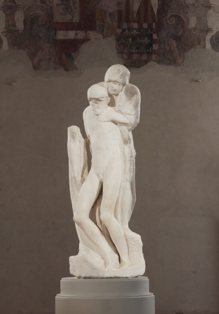 La Pietà Rondanini di Michelangelo nel nuovo allestimento (foto Roberto Mascaroni)