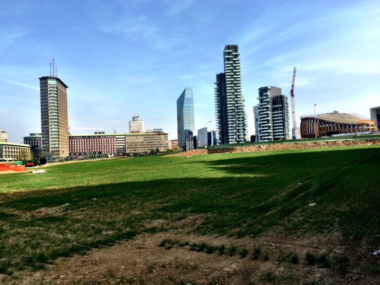 Lintervento di land art di Agnes Denes a Porta Nuova 7 Milano Updates: un campo di grano tra i grattacieli del centro. Ecco in anteprima le immagini del grande intervento di land art di Agnes Denes a Porta Nuova
