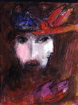 Marc Chagall, Davide e Betsabea, 1955 - Disegno per l'edizione Verve della Bibbia (nn. 33-34) - Dono di Ida Chagall, Parigi