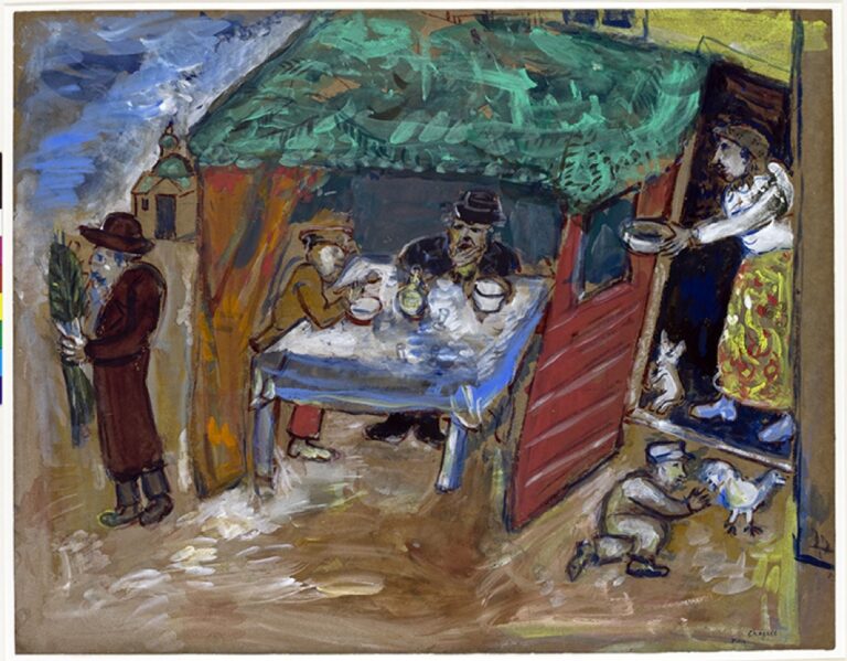 Marc Chagall, La festa dei tabernacoli (Sukkot), 1916 ca. - Israel Museum, Gerusalemme