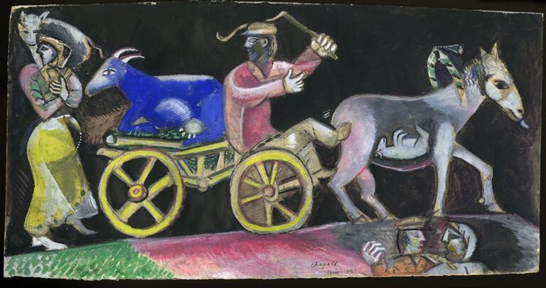 Marc Chagall, Studio per The Cattle Dealer, 1912 - Israel Museum, Gerusalemme
