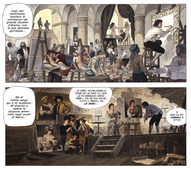 Milo Manara, Caravaggio. La tavolozza e la spada, 2015, Panini Comics.