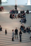 Olaf Nicolai, Escalier du Chant, Performance, 30 Jan. 2011, Pinakothek der Moderne Photo: Haydar Koyupinar © Pinakothek der Moderne, Bayerische Staatsgemäldesammlungen München Courtesy Galerie EIGEN + ART, Leipzig/Berlin