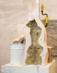 Vincenzo Rusciano, Passaggio #2, 2014, jesmonite, legno, ferro, lattice, vernice, grafite (particolare) - photo Danilo Donzelli