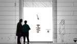 Ciriaca+Erre, Suspended Balance, 2015 - audio, mestolo sacro in legno secolo XVII, bonsai ricoperto in parte di resina-cemento, resina effetto acqua, luci al led - © photo Ciriaca+Erre, courtesy the artist - rendering