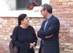 Beatrice Merz e Bartolomeo Pietromarchi Venezia Updates: un grande Mario Merz non salva i nuovi spazi per le mostre delle Gallerie dell’Accademia. Ecco le immagini dell'opening