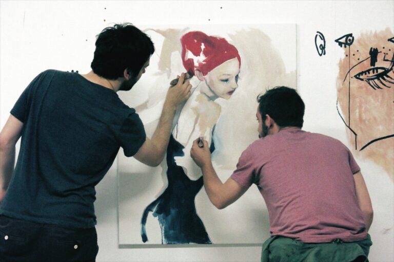 Guim Tió Zarraluki & Conrad Roset all'opera presso la Galleria Loppis Open Lab, Parma 2015