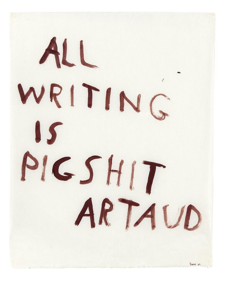 Nancy Spero, All writing is pigshit, 1970 - photo Fabrice Gibert - © The Nancy Spero and Leon Golub Foundation for the Arts