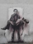 Pasolini Pietà Roma 2015 6 La Pietà secondo Pier Paolo Pasolini. L’opera di street art, moltiplicata per Roma, appartiene al grande artista francese Pignon. Ed è già vandalizzata