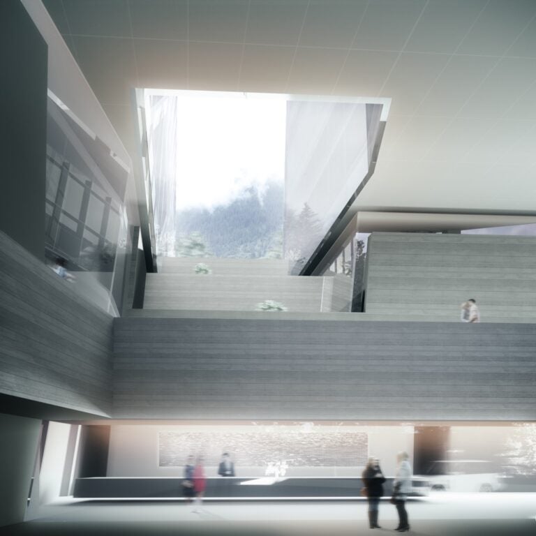 Thom Mayne, 7132 - Vals - courtesy of Morphosis Architects - hall