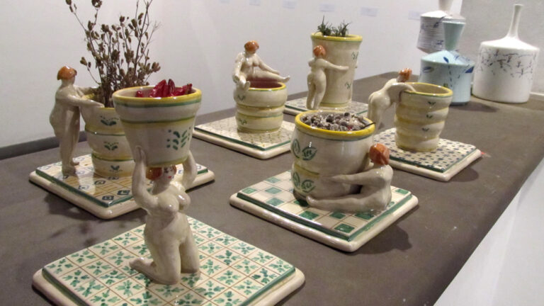 Ugo La Pietra, ceramiche di Caltagirone, atelier di Niccolò Morales, 2015, courtesy l’artista e Galleria Nuages