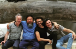 Ai Weiwei con i galleristi della Galleria Continua