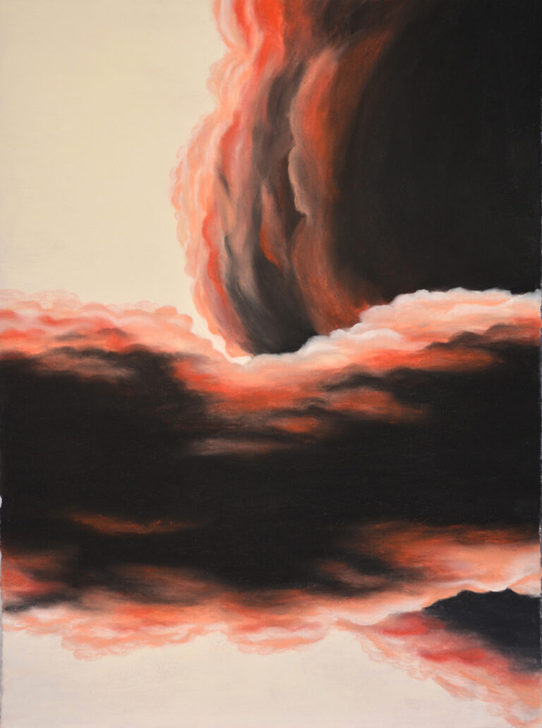 Clouds pastello su carta 30x225 cm 2014 3 Italiani in trasferta. Casa Italiana Zerrilli-Marimò ospita la quarta mostra di Geppy Pisanelli a New York. Nel segno di una pittura in bilico tra astrazione e realtà