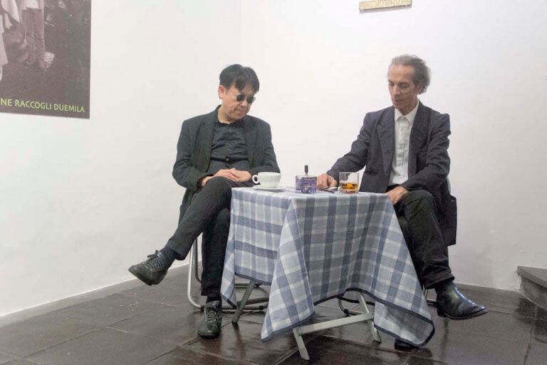 Felice Levini & H.H. Lim, no coffee no cigarettes, 2015 – performance - courtesy Galleria Paola Verrengia, Salerno - photo Ciro Fundarò