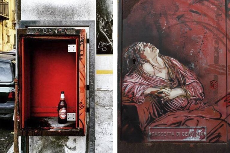 La Maria Maddalena in Estasi di C215 trafugata al Borgo Vecchio Palermo foto Facebook Street Art Palermo L'amaro destino di Pignon e C215. Opere offese o rubate tra Napoli e Palermo. Pasolini e Caravaggio, nuovi trofei del teppista metropolitano