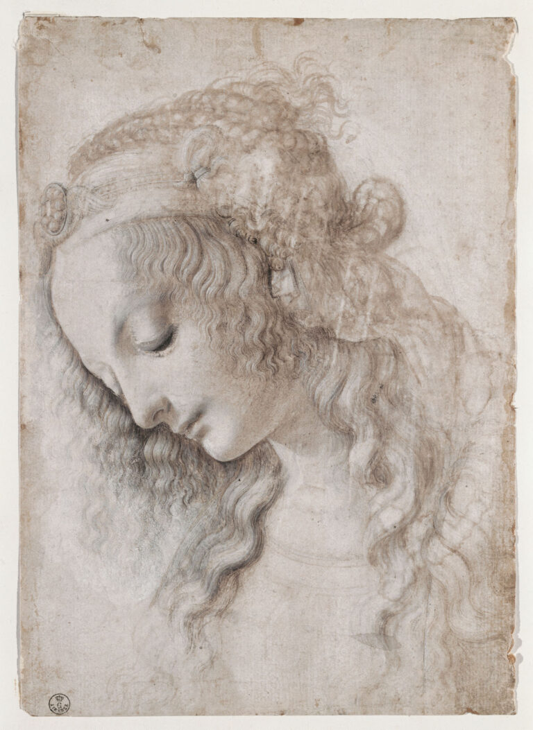 Leonardo da Vinci, Studio di volto femminile (1468-1475 circa) - Firenze, Gabinetto Disegni e Stampe degli Uffizi