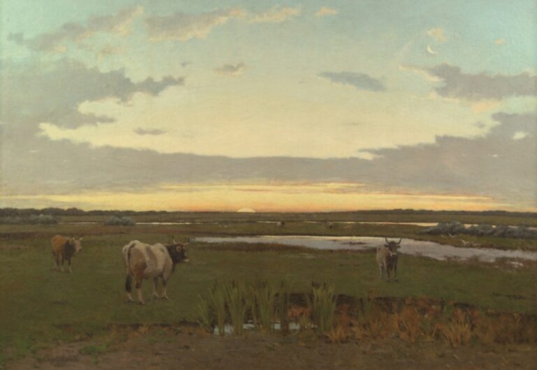 Luigi Bertelli, Tramonto, 1888 - collezione privata