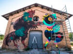 Nicola Alessandrini e Gio Pistone stazione di Castelbellino foto Francesco Marini 3 Street Art e ferrovia, la novità del festival Pop Up. Da 2501 a Basik, immagini dei murales nelle stazioni marchigiane