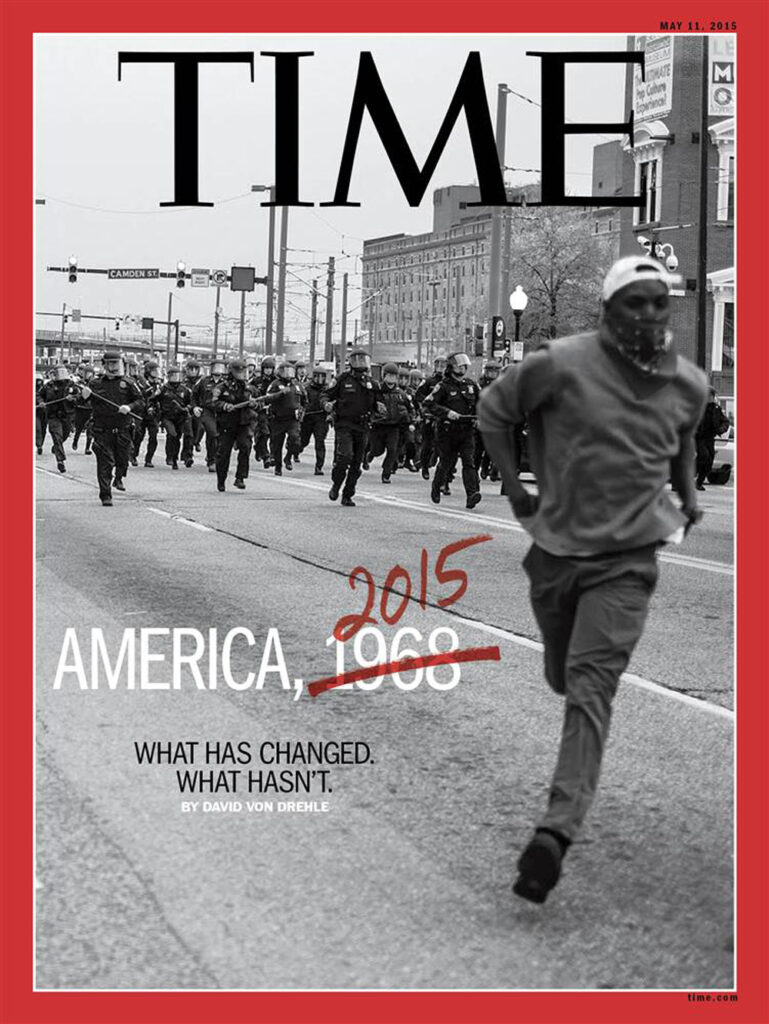 Da Instagram alla copertina di Time. Passa dai social network il successo di Devin Allen, giovane fotografo di Baltimora autore dello scatto durante gli scontri per la morte di Freddie Gray