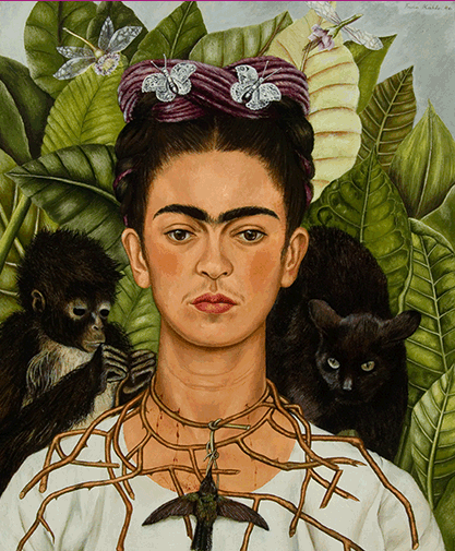 Frida Kahlo, Self-Portrait with Thorn Necklace and ...