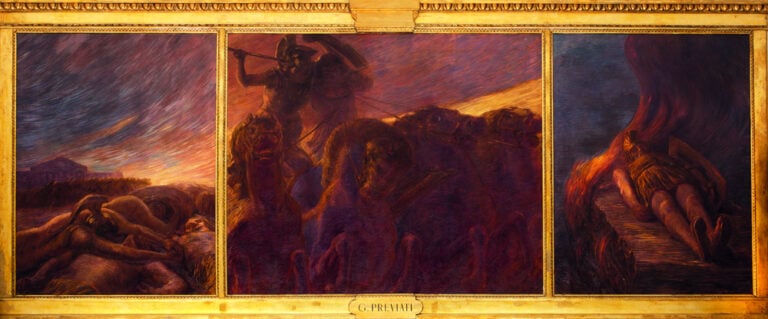 Gaetano Previati, L’Eroica (trittico), 1907 - Roma, Associazione Nazionale fra Mutilati e Invalidi di Guerra - photo Giuseppe Schiavinotto, Roma