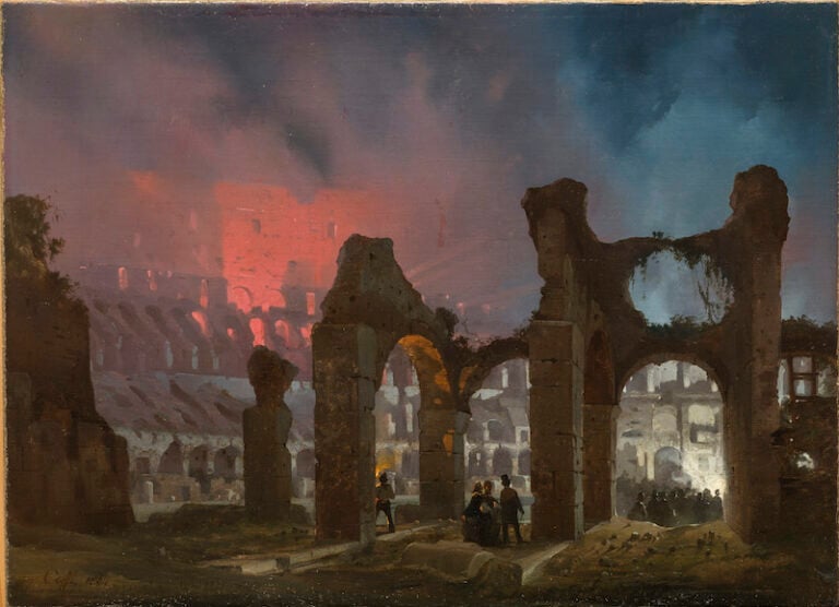 Ippolito Caffi, Roma. Colosseo illuminato a fuochi di bengala, 1864 - Venezia, Fondazione Musei Civici di Venezia-Galleria Internazionale d’Arte Moderna di Ca’ Pesaro