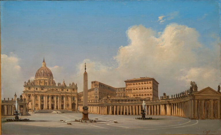 Ippolito Caffi, Roma. Piazza San Pietro, 1856 - Venezia, Fondazione Musei Civici di Venezia-Galleria Internazionale d’Arte Moderna di Ca’ Pesaro