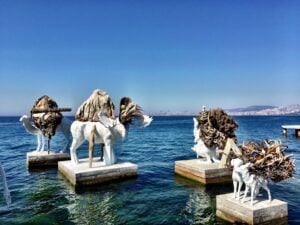 Foto e video dalle opere della Biennale di Istanbul installate nell’isola di Buyukada di fronte alla città. Seguono vaghi riferimenti all’attualità